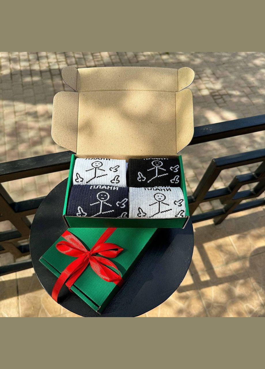 Комбинированные бокс мужских подарочных носков 40-45 на 4 пары Vakko (306424204)