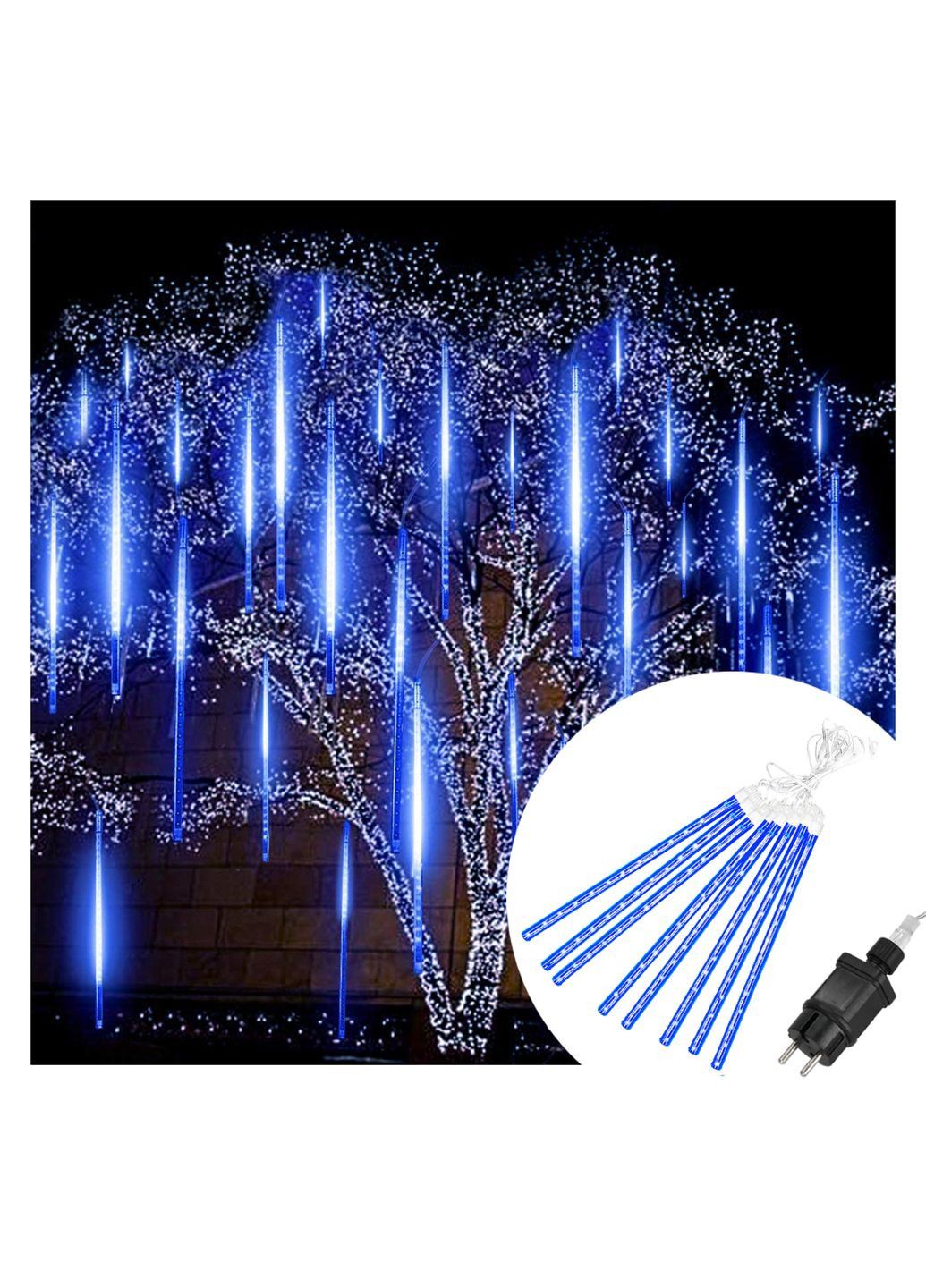 Гирлянда метеоритный дождь 3 м 144 LED Blue Springos CL1215 (323163892)