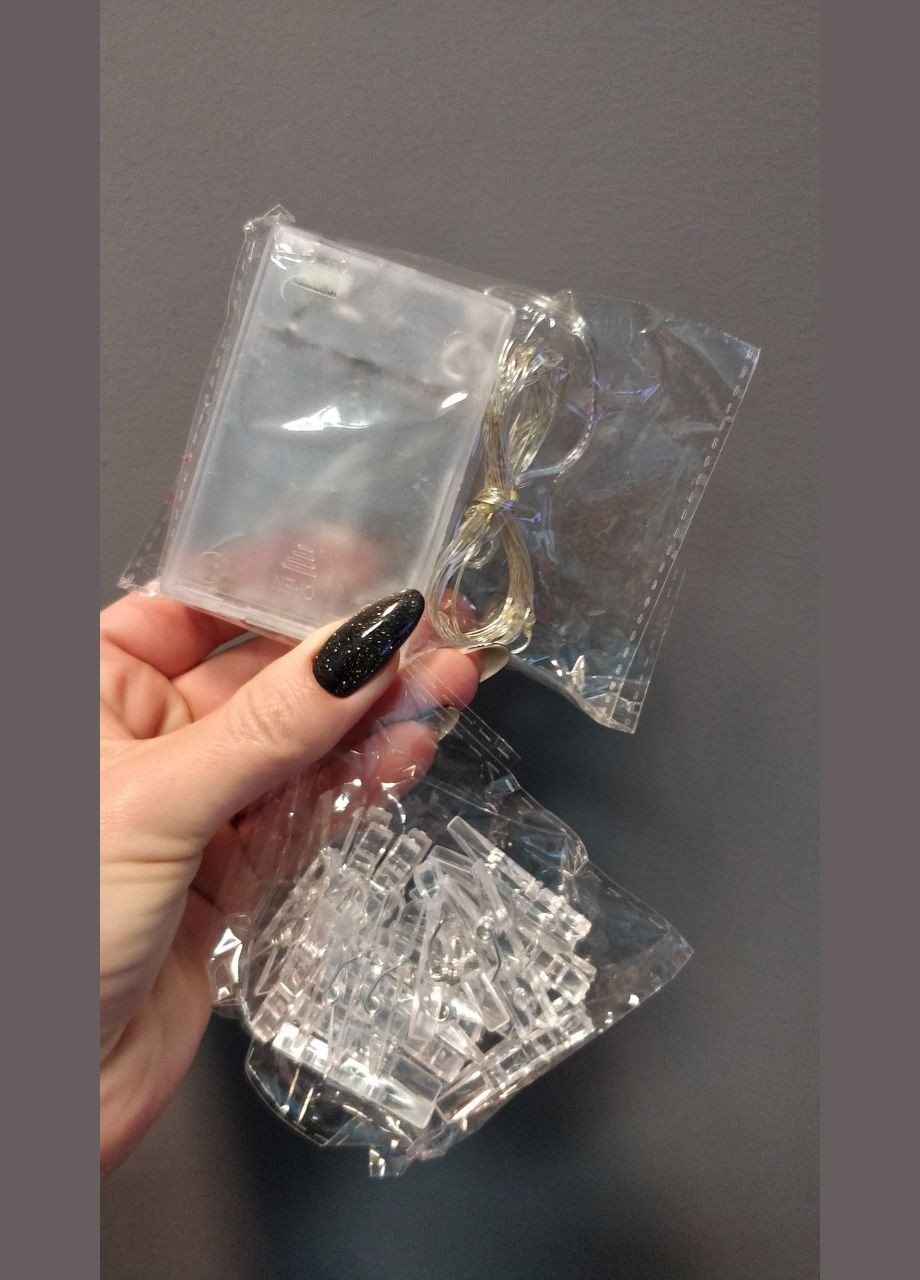 Гирлянда с прищепками на батарейках. Свет белый теплый 2м A.G. (369160489)