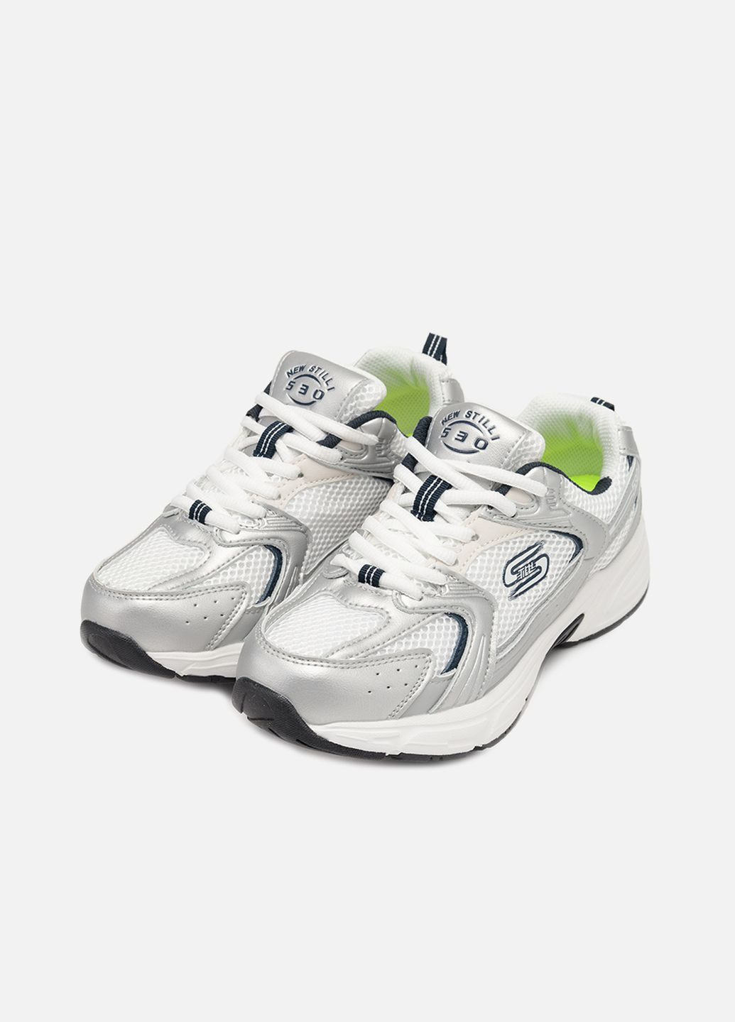 Женские кроссовки на плоской подошве цвет белый ЦБ-00264167 Stilli белые демисезоны (308211392)
