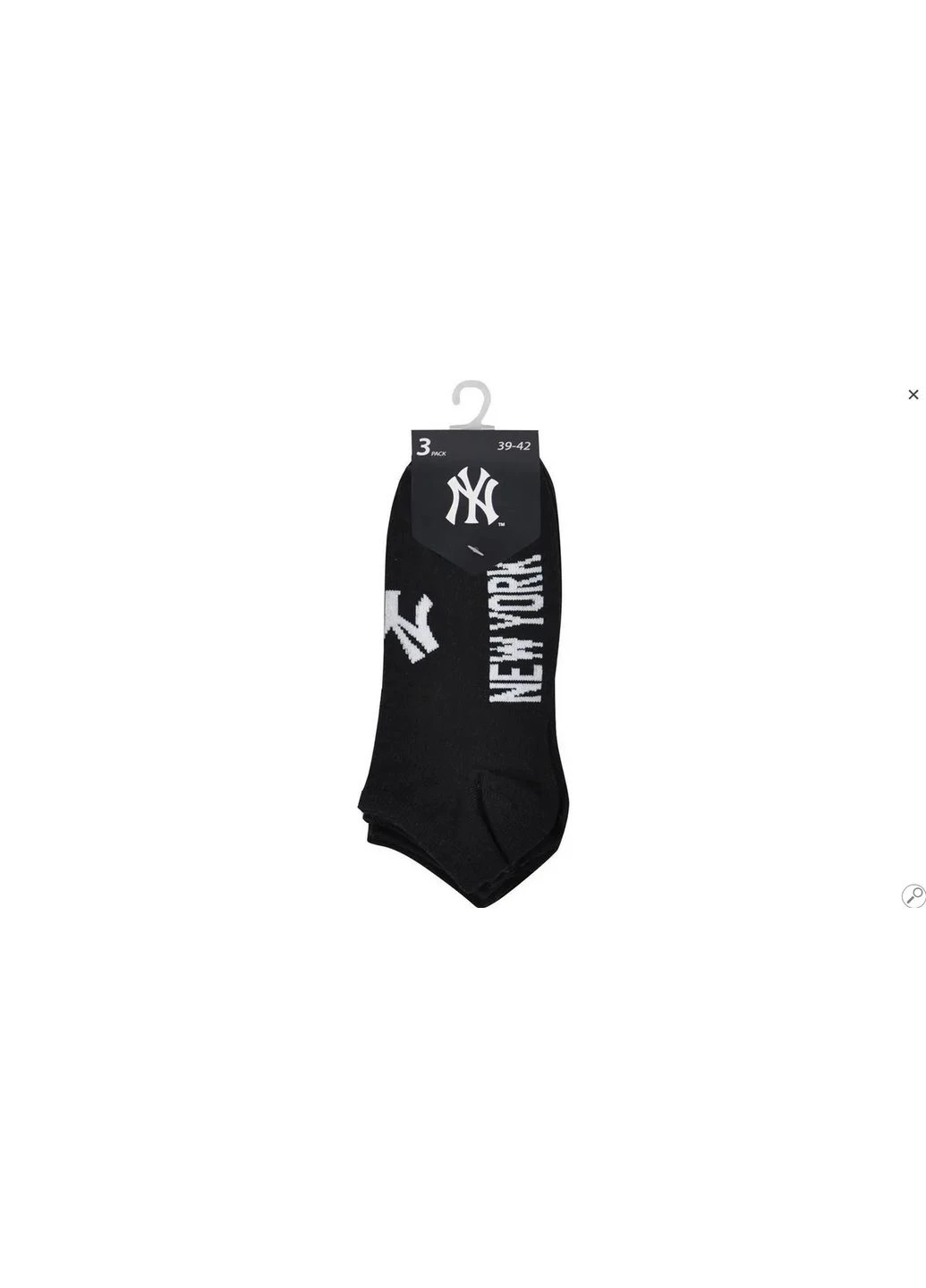 Чорні шкарпетки 45% бавовна чорні 3 пари New York Yankees (398536007)
