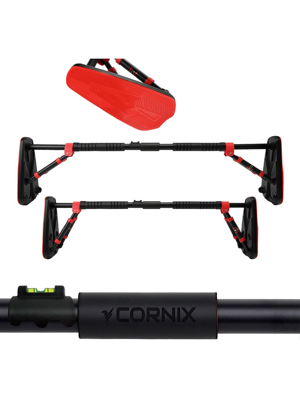 Турник раздвижной Elite+ Black/Red Cornix XR-0295 (315348834)