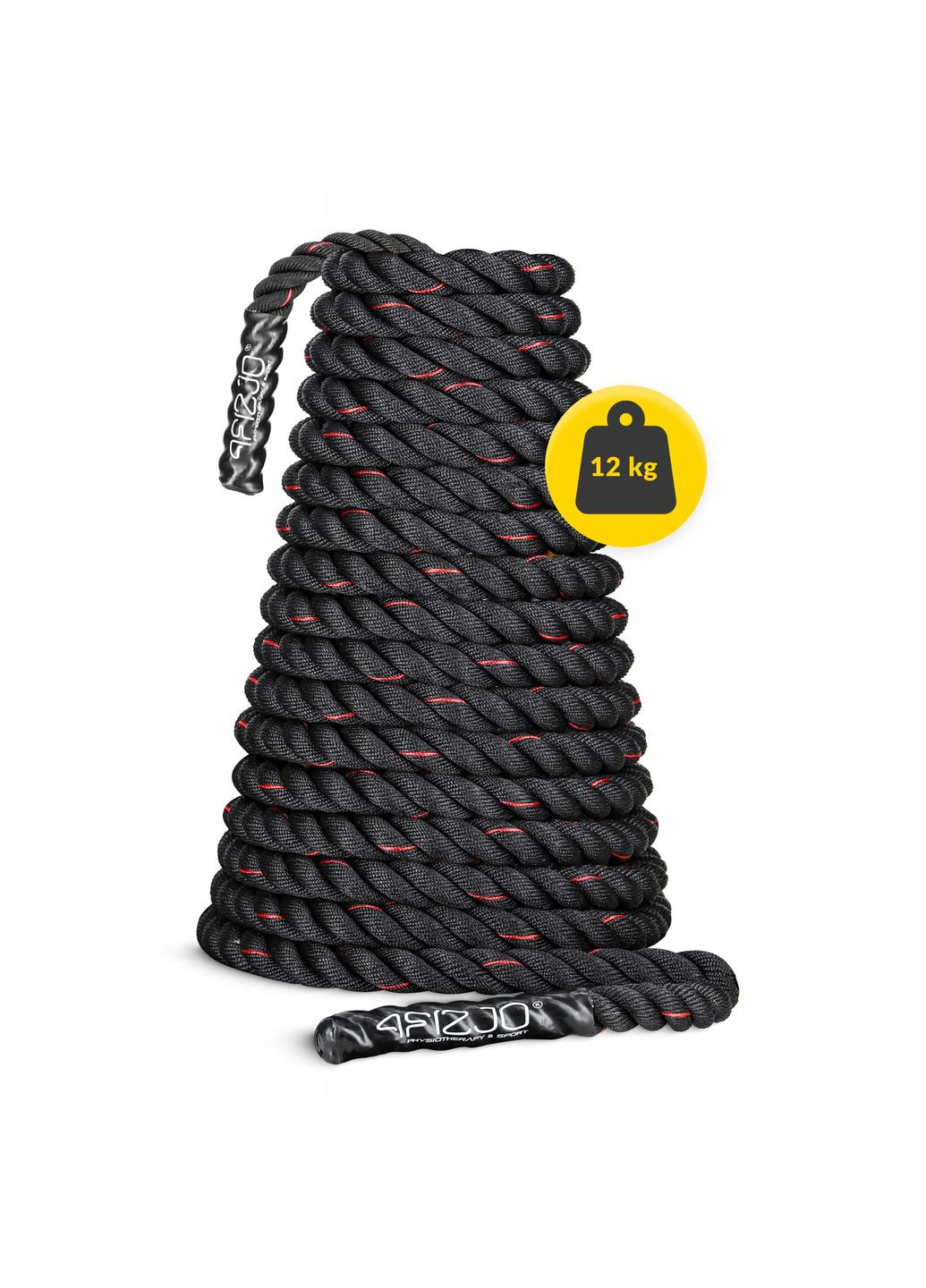 Канат тренувальний Battle Rope 15 м для кросфіту Black () 4FIZJO P-5907739312266 (344588337)