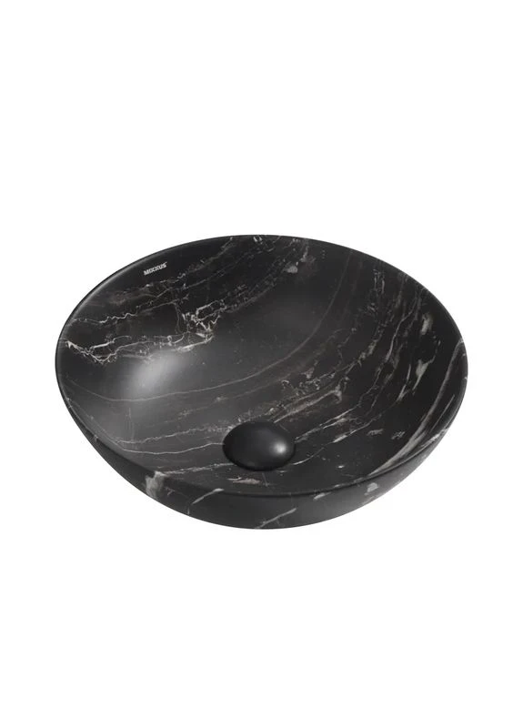 Раковина накладная Premium ELLIPSE-0106 MARBLE 390х390х140mm (MP6533) Mixxus (322074541)