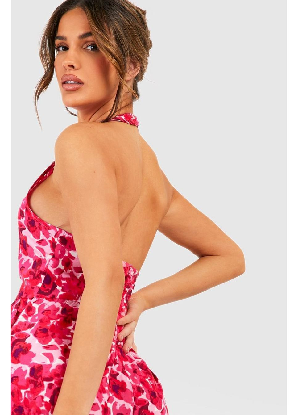 Комбинезон Boohoo цветочный розовый