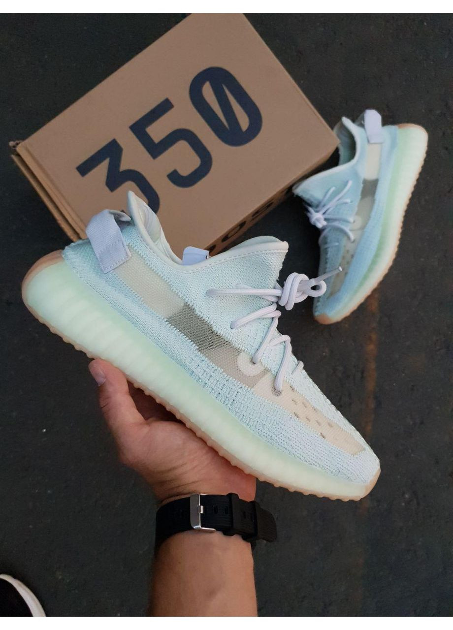 Салатові Осінні кросівки чоловічі adidas yeezy boost 350 v2 hyper space v2 адідас ізі буст No Brand