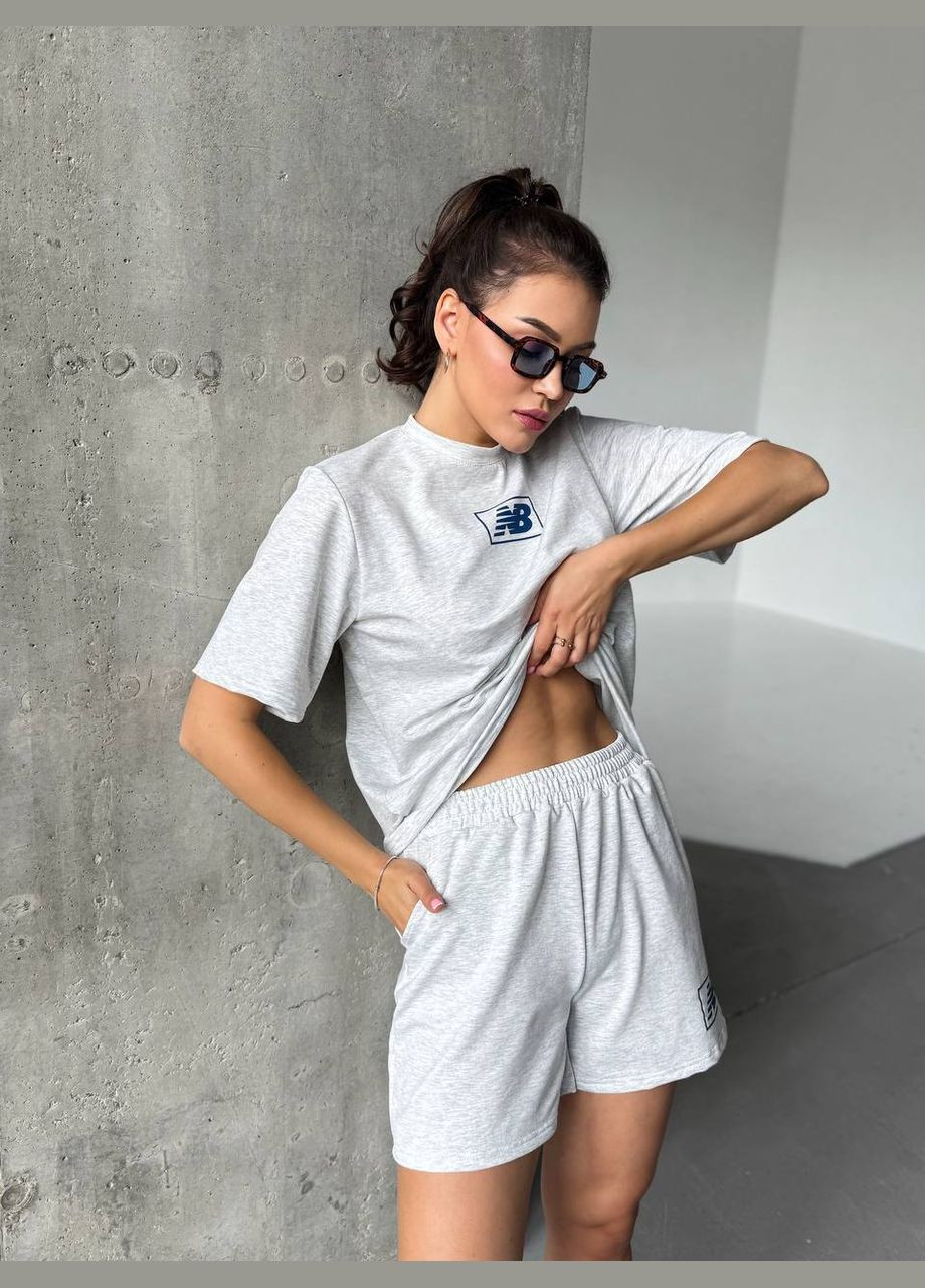 Женский спортивный костюм свободного кроя футболка и шорты. MonCher (333932288)