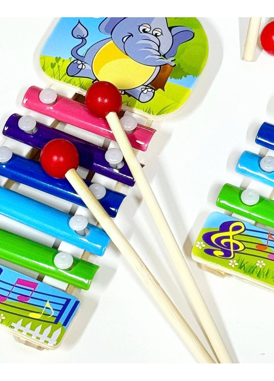 Дитячий дерев'яний музичний ксилофон " " 18904 з тваринкою WToys (355794528)