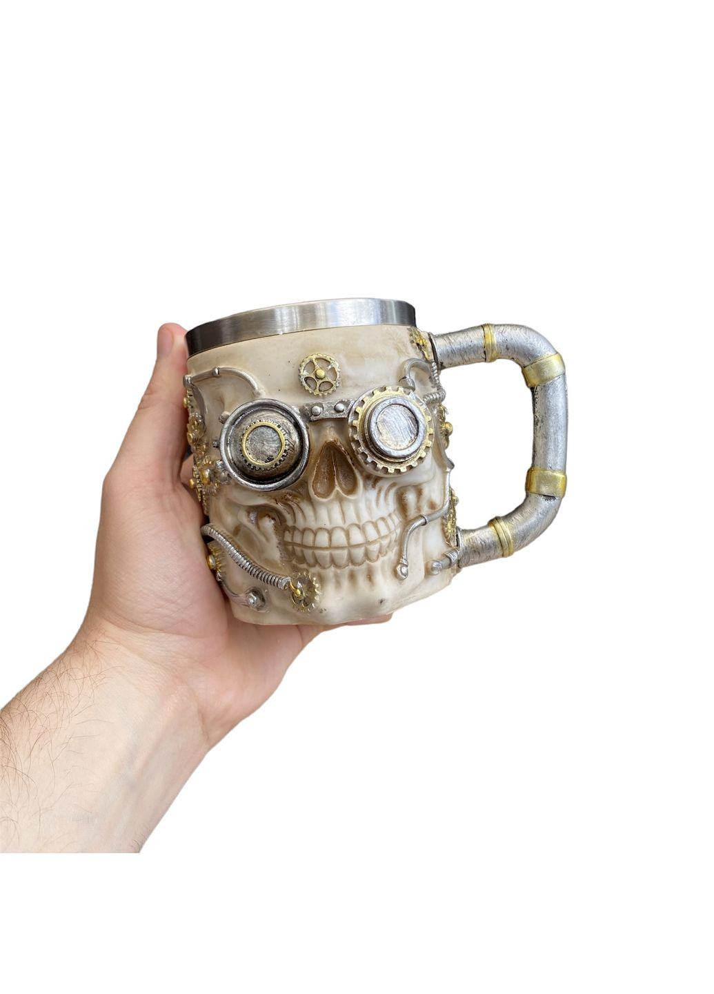 Чашка 3D череп із шестеренками 300 мл Home (294613661)