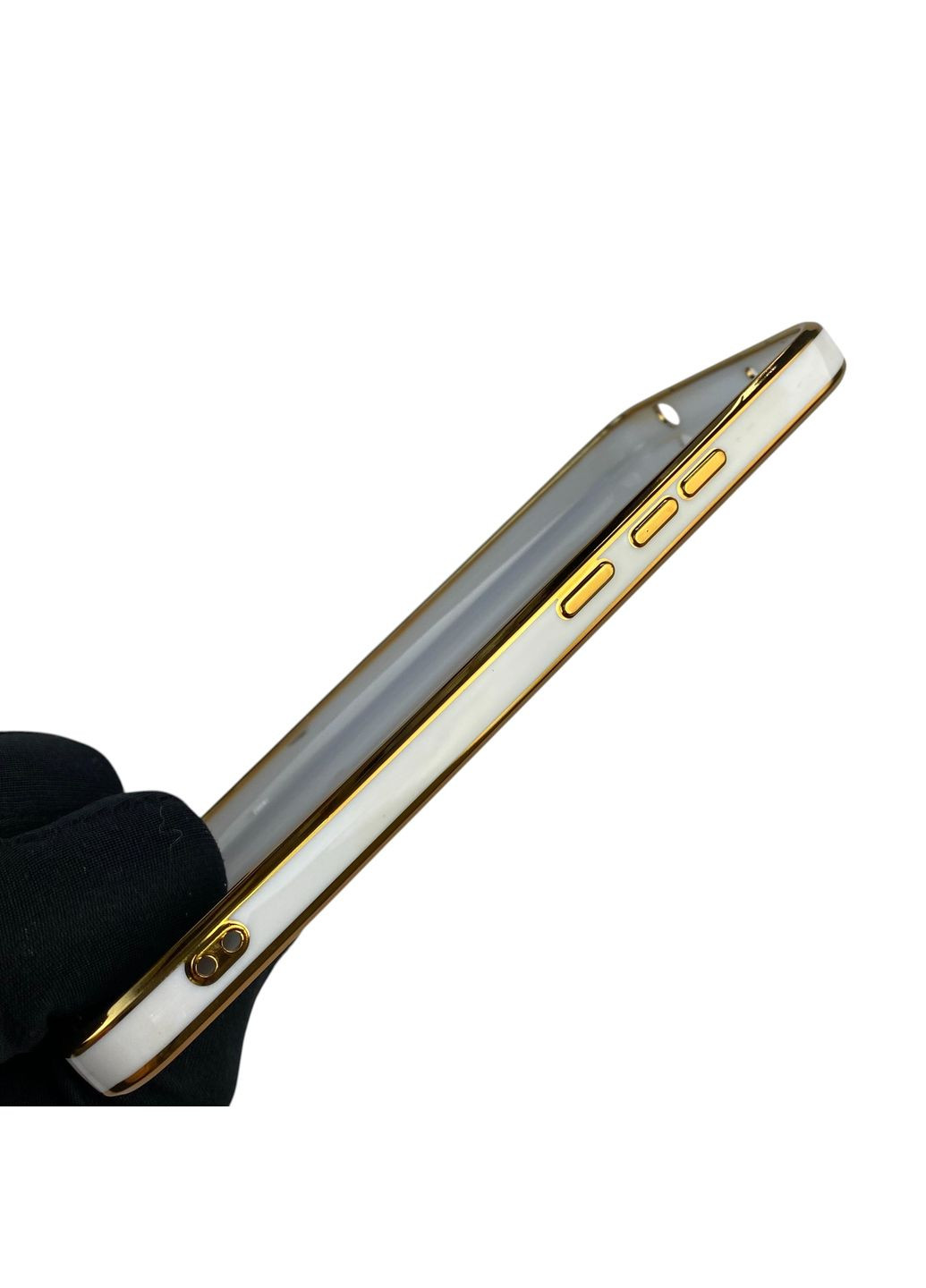 Чехол для Redmi 9A с кольцом MagSafe с золотой окантовкой на редми 9а белый gs1 Xiaomi (366231527)