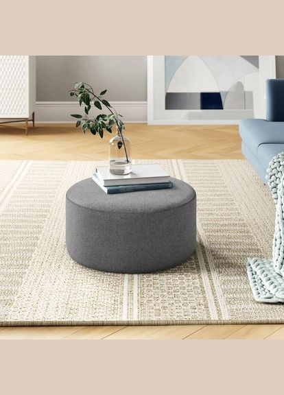 Пуф d=60см h=40см Темно-сірий No Brand Planet Pouf (340931862)