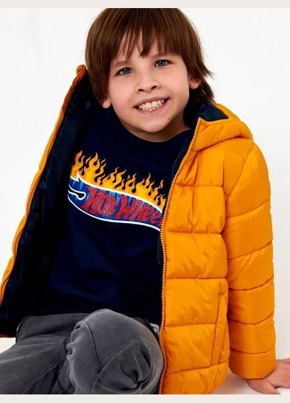 Горчичная демисезонная куртка для мальчика No Brand