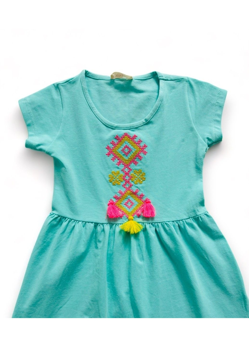 Голубое платье с вышивкой Paty Kids (283014179)