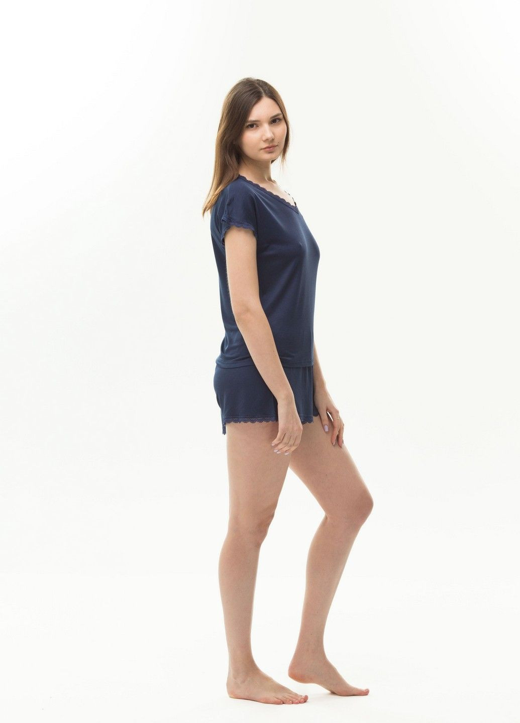 Темно-синя всесезон піжама жіноча Наталюкс 81-2642