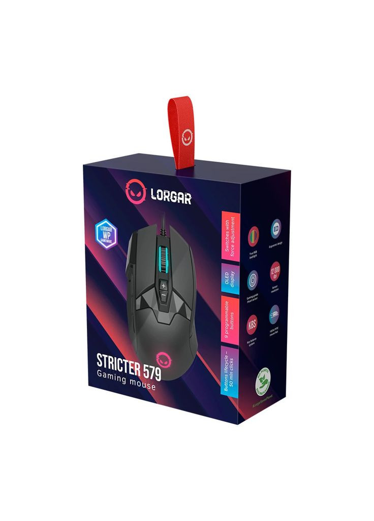 Мышка Stricter 579 RGB USB Black (LRG-GMS579) LORGAR (306851853)