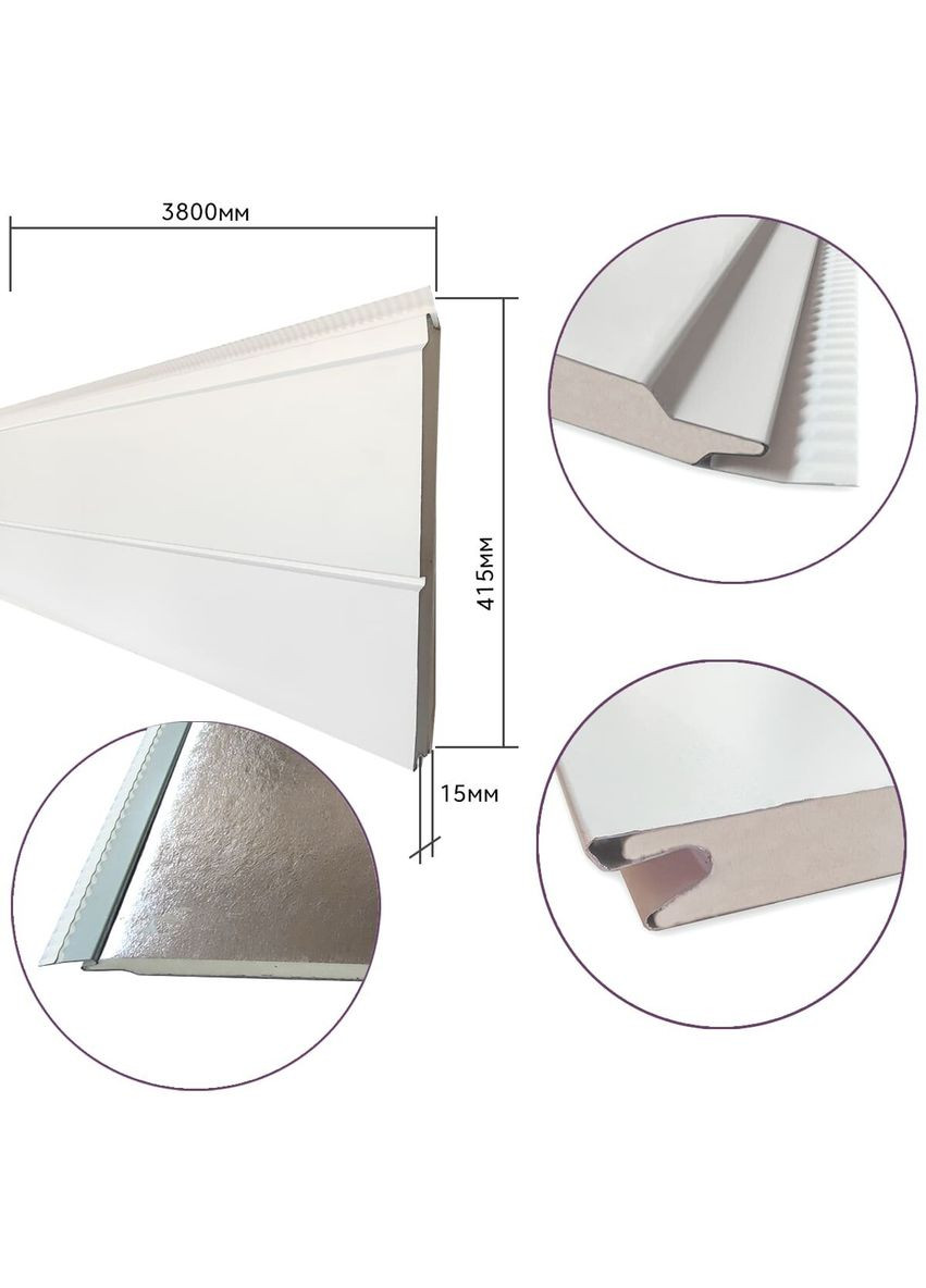 Фасадная PU панель 415*15*3800мм(D) SW-00001719 Sticker Wall (316101202)