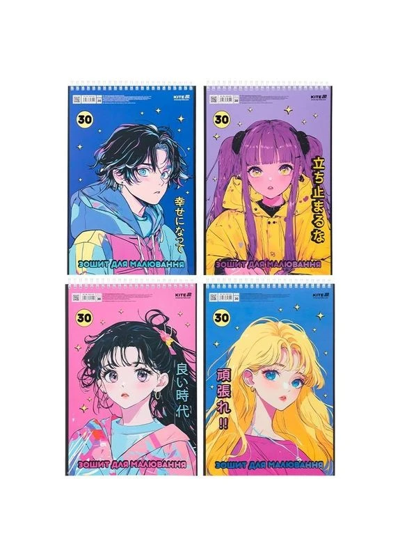 Тетрадь для рисования, 30 л., спир., софт тач + УФ лак, Kite (380730099)