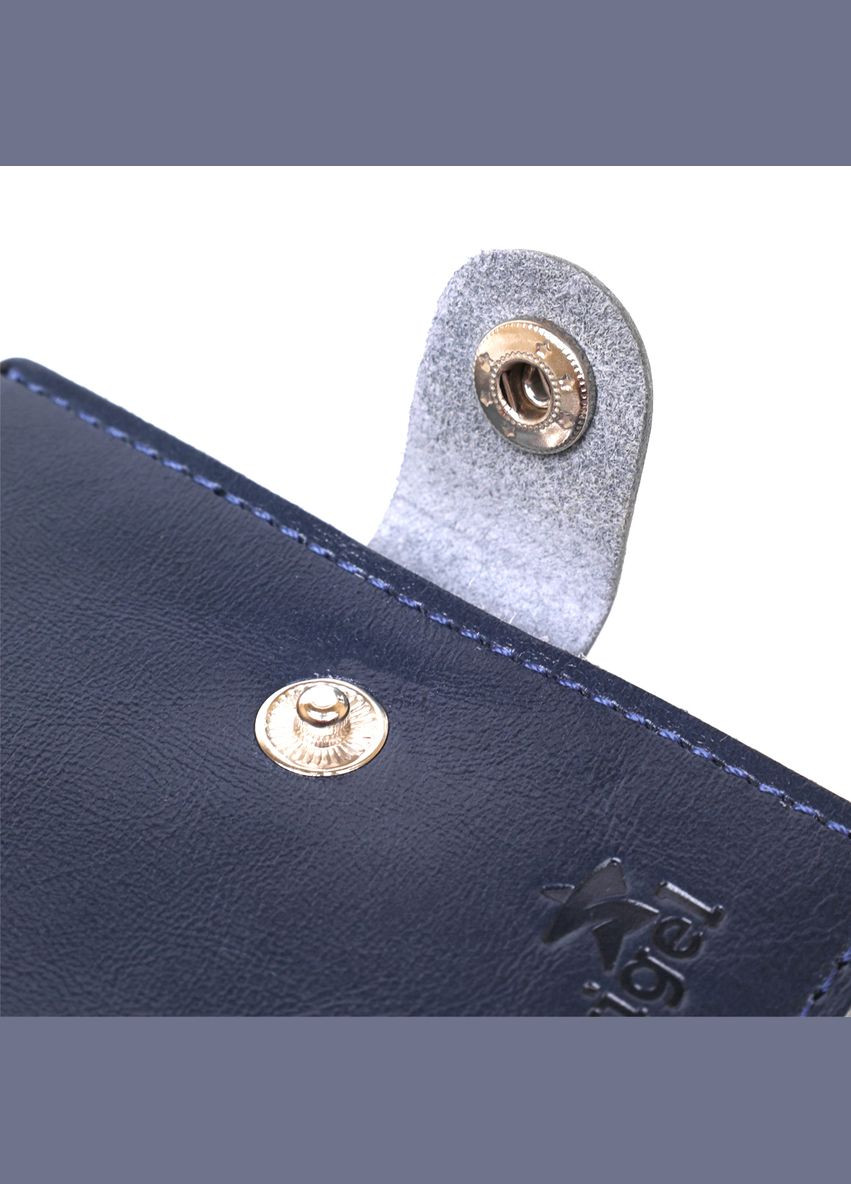 Портмоне для документов мужское из натуральной кожи 16507 Синий Shvigel (306881929)