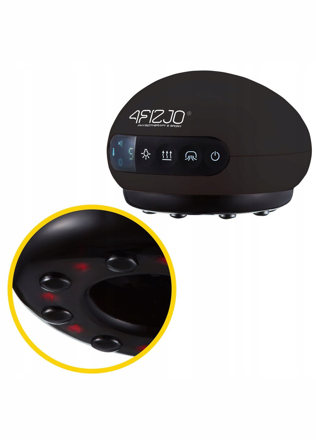 Масажна вакуумна банка акумуляторна з ІЧ прогрівом Black (P-5907739318695) 4FIZJO (301733437)