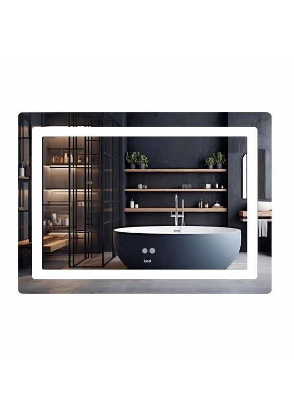 Зеркало Kubis (KU2) 1200х800 с LED-подсветкой Touch, с антизапотеванием, с диммером, рег. яркости LDKUB120080049007 LIDZ (397084558)