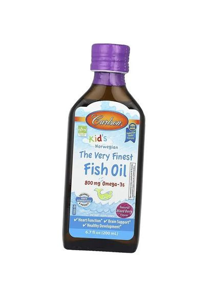 Риб'ячий жир для дітей, The Very Finest Fish Oil for Kids, 200мл Ягідний мікс (67353023) Carlson Labs (341285520)