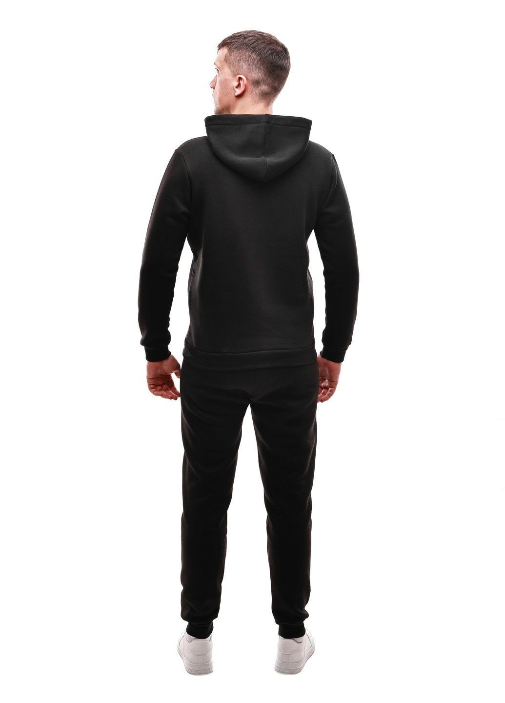 Чорний зимній костюм спортивний чоловічий No Brand