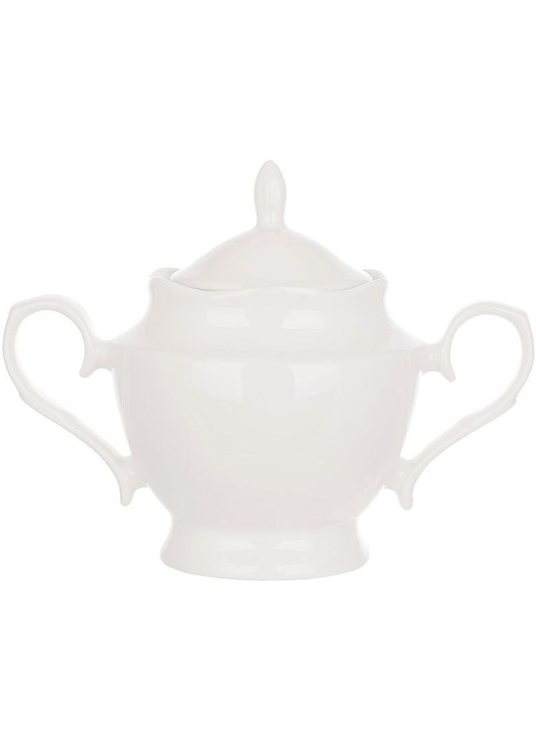 Цукорниця з кришкою Harmony 450мл білий фарфор посуд для цукру та солодощів контейнер для зберігання BonaDi (368981278)