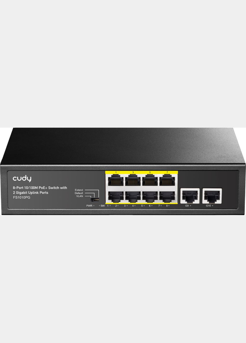 Коммутатор FS1010PG, 8 портовый 10/100M PoE+ Switch with 2 Gigabit Uplink Ports 120W Cudy (347174651)