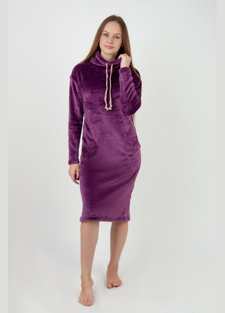 Сливовое платье домашнее для женщин 09-2031-23 серый Авекстекс