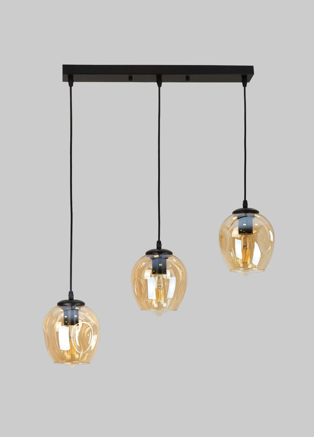 Черная подвесная люстра на 3 молекулы (56-PR0231F-3 BK+BR) No Brand (370070037)