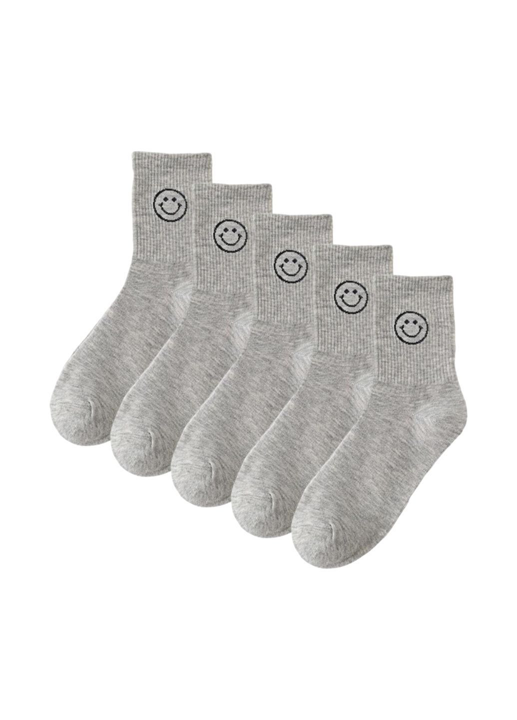 Сірі набір (5 шт) жіночих шкарпеток Siela (302517087)