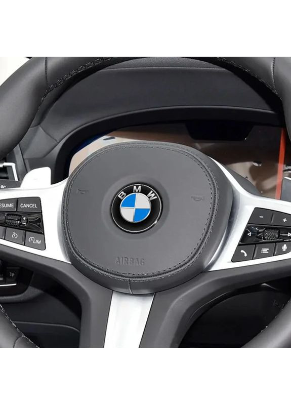 Эмблема руля 45мм сине-белая с черным ободом OEM 51148132375 BMW (369611976)