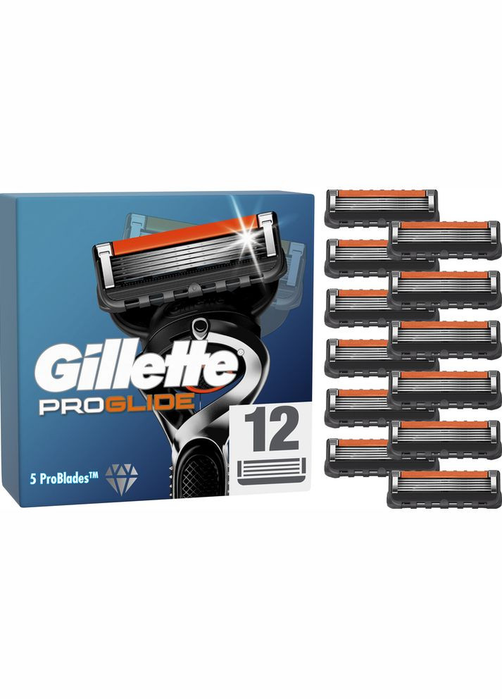 Сменные картриджи для бритья (лезвия) мужские Fusion5 ProGlide 12 шт Gillette (346493596)