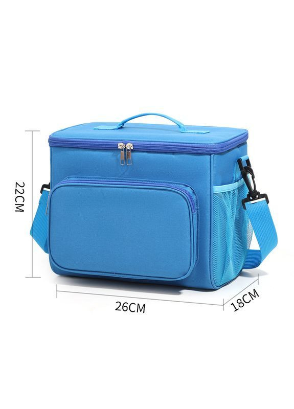 Термосумка ThermoPop 10 л - водонепроникна, з багатошаровою ізоляцією, 22×26×18 см, голуба More (365302533)