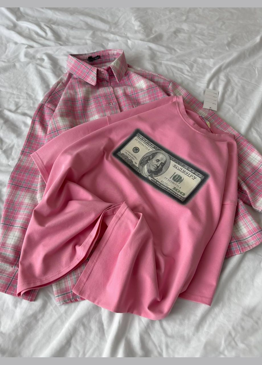 Женская футболка свободного кроя с интересным рисунком Adelante - (323436325)