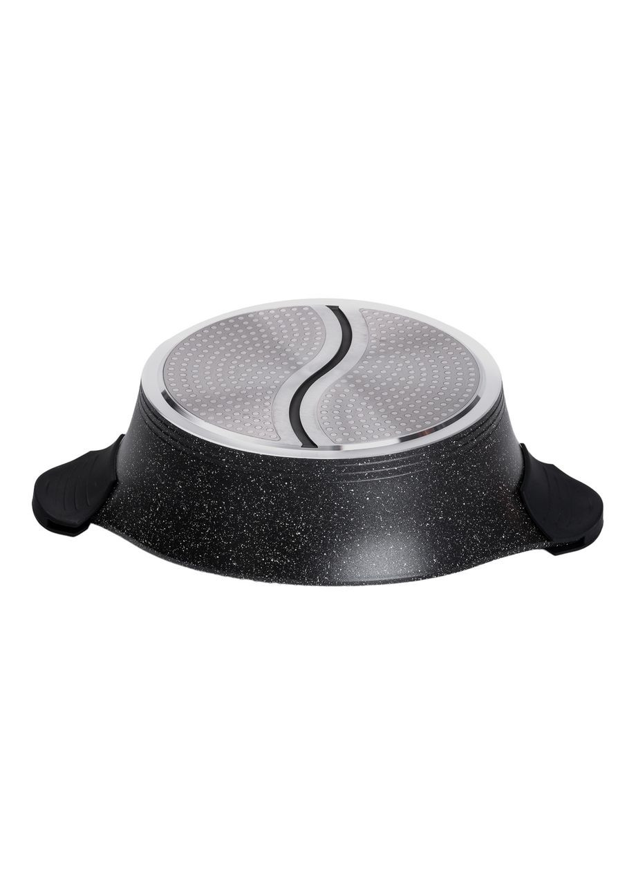 Алюмінієва каструля Ø 30 см 2-ступінчасте мармурове антипригарне покриття Чорний MGC (356460636)