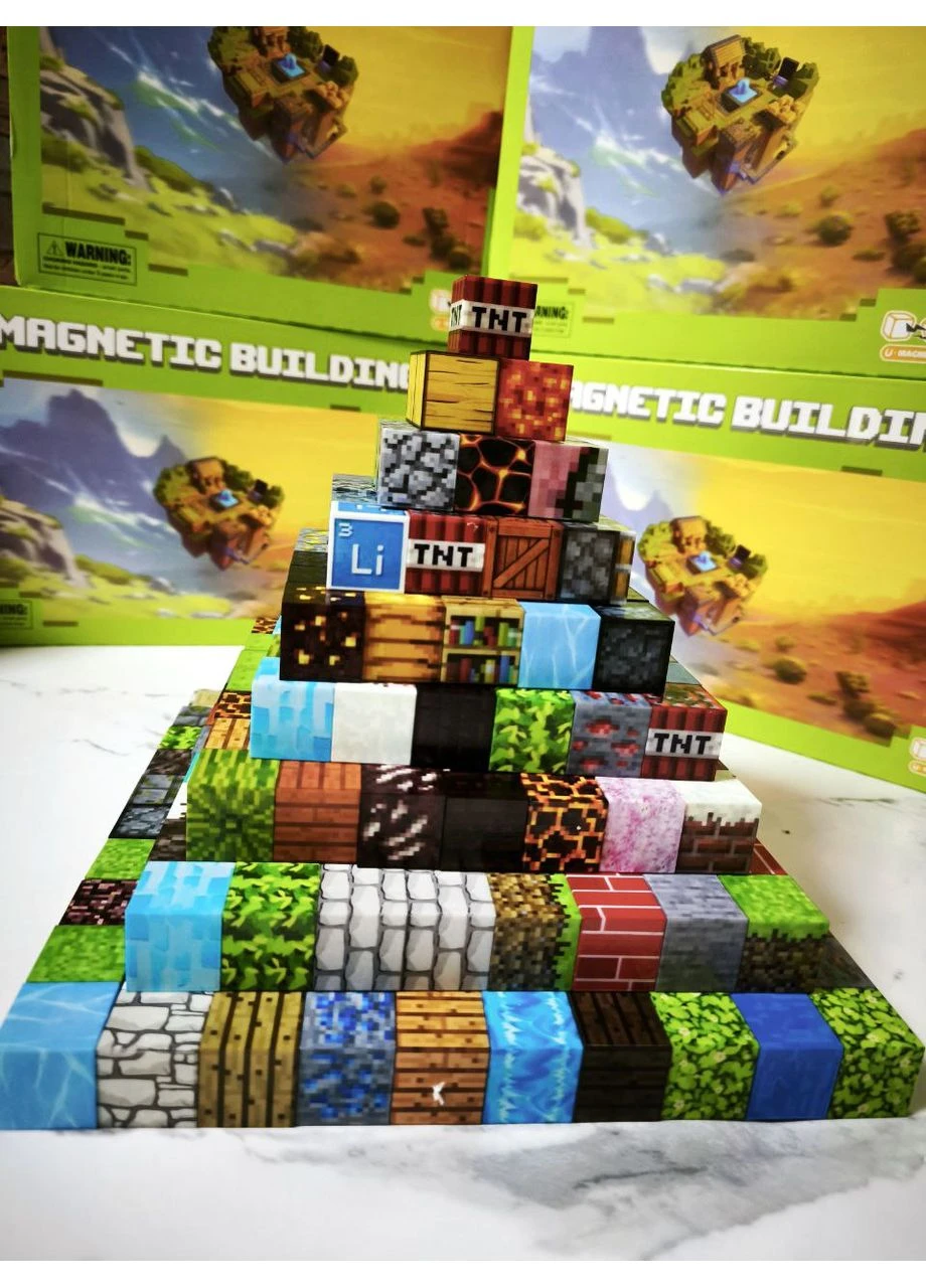 Магнітний конструктор Майнкрафт Асорті Minecraft 300 деталей + 10 фігурки No Brand (400131713)