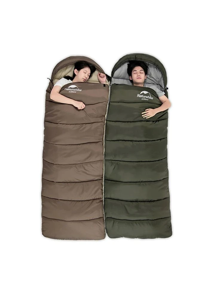 Спальник з капюшоном U150 NH20MSD07, (11°C), лівий, коричневий Naturehike (394524324)