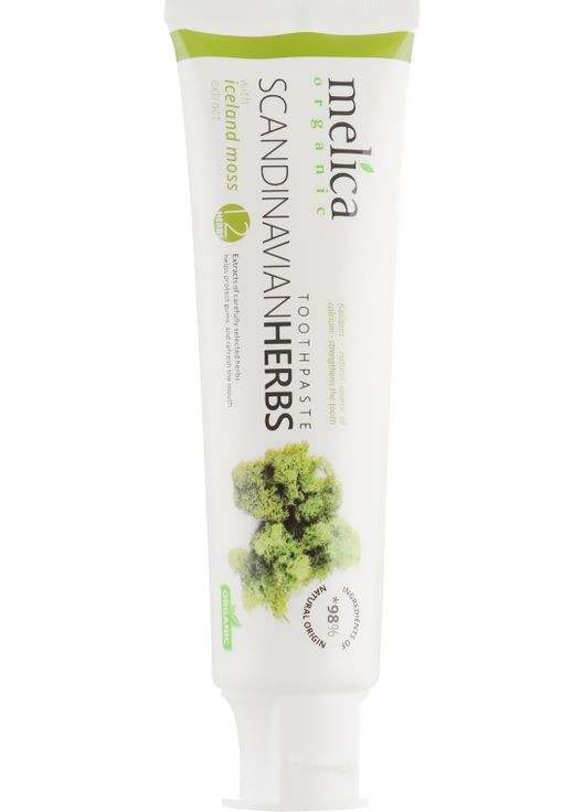 Зубная паста "Лекарственные травы Скандинавии" Toothpaste Scandinavian Herbs With Iceland Moss Extract 100ml (813806-20034) Melica Organic (368600855)