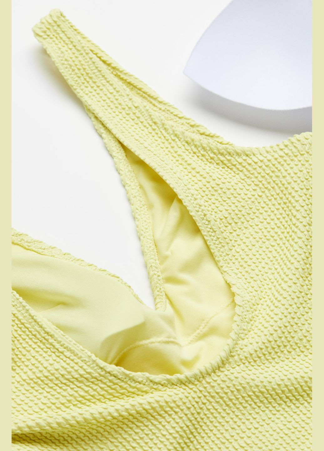 Желтый летний купальник слитный H&M