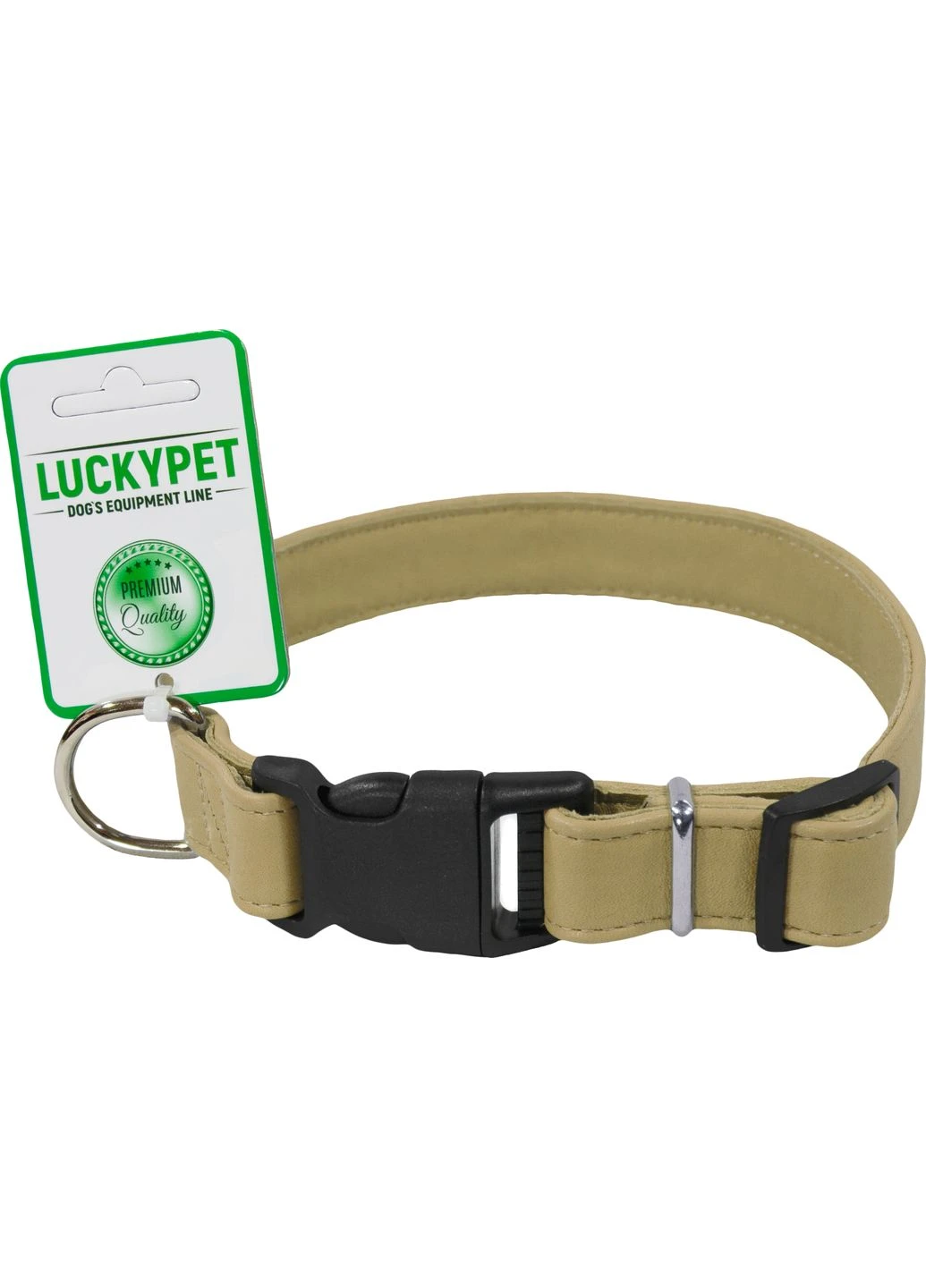 Ошейник кожаный двойной пластиковая фурнитура 1.0/18-25 (4820224217772) Lucky Pet (279562900)