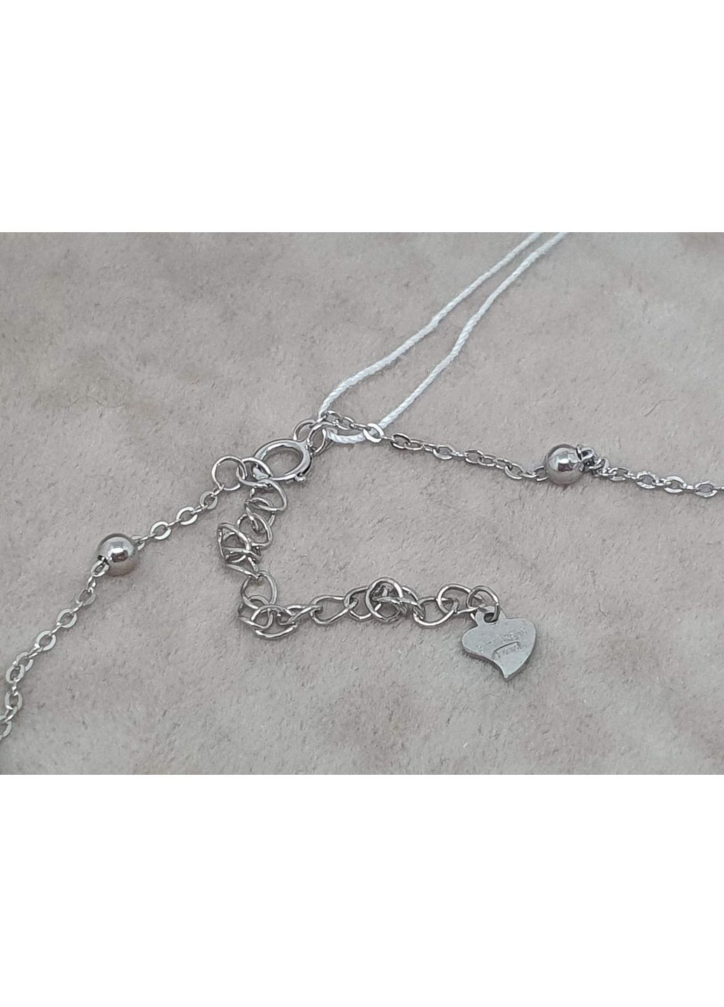 Серебряный браслет с фианитами на ногу. Б2Ф/707Н Silvex925 (362355139)