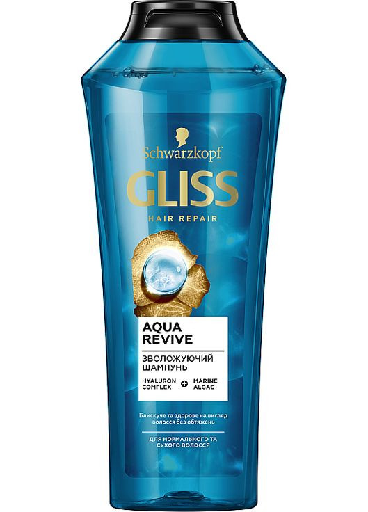 Шампунь для волос - Schwarzkopf Gliss Aqua Revive Moisturizing Shampoo 400ml (1043153-163316) Gliss Kur (368657950)