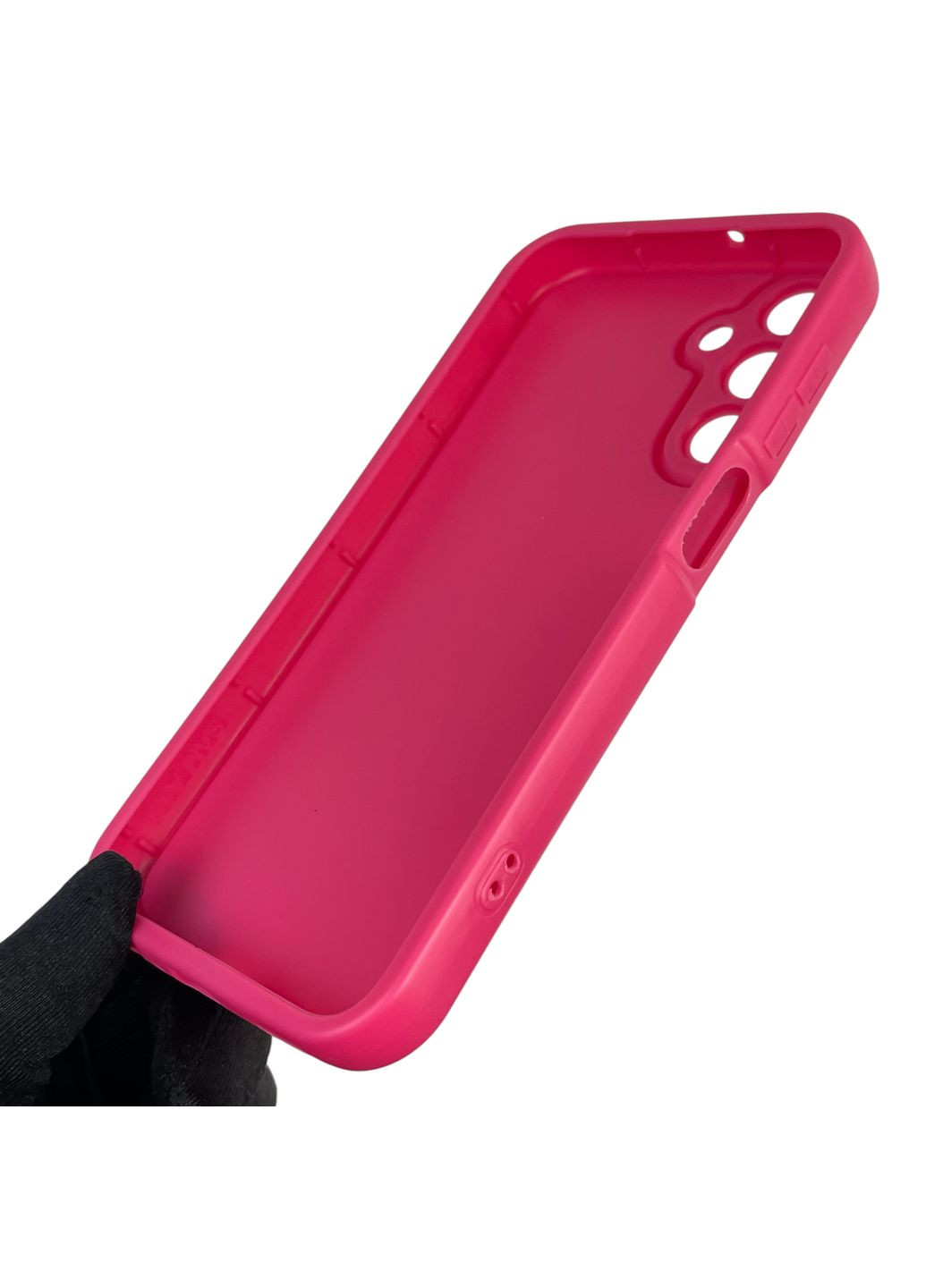 Чехол силиконовый Soft Touch с 3D принтом для Galaxy A15 (SM-A155M) малиновый (Полная защита камеры) Samsung (371652917)