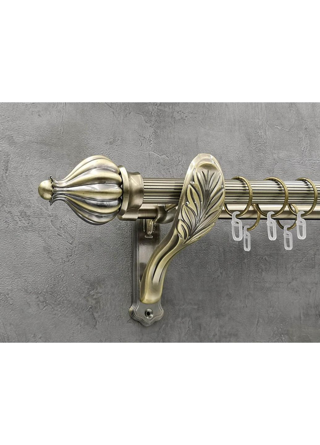 Карниз Таджа рифлена штанга подвійний ретро 25/19 мм 400 см Антик Quadrum (352781660)