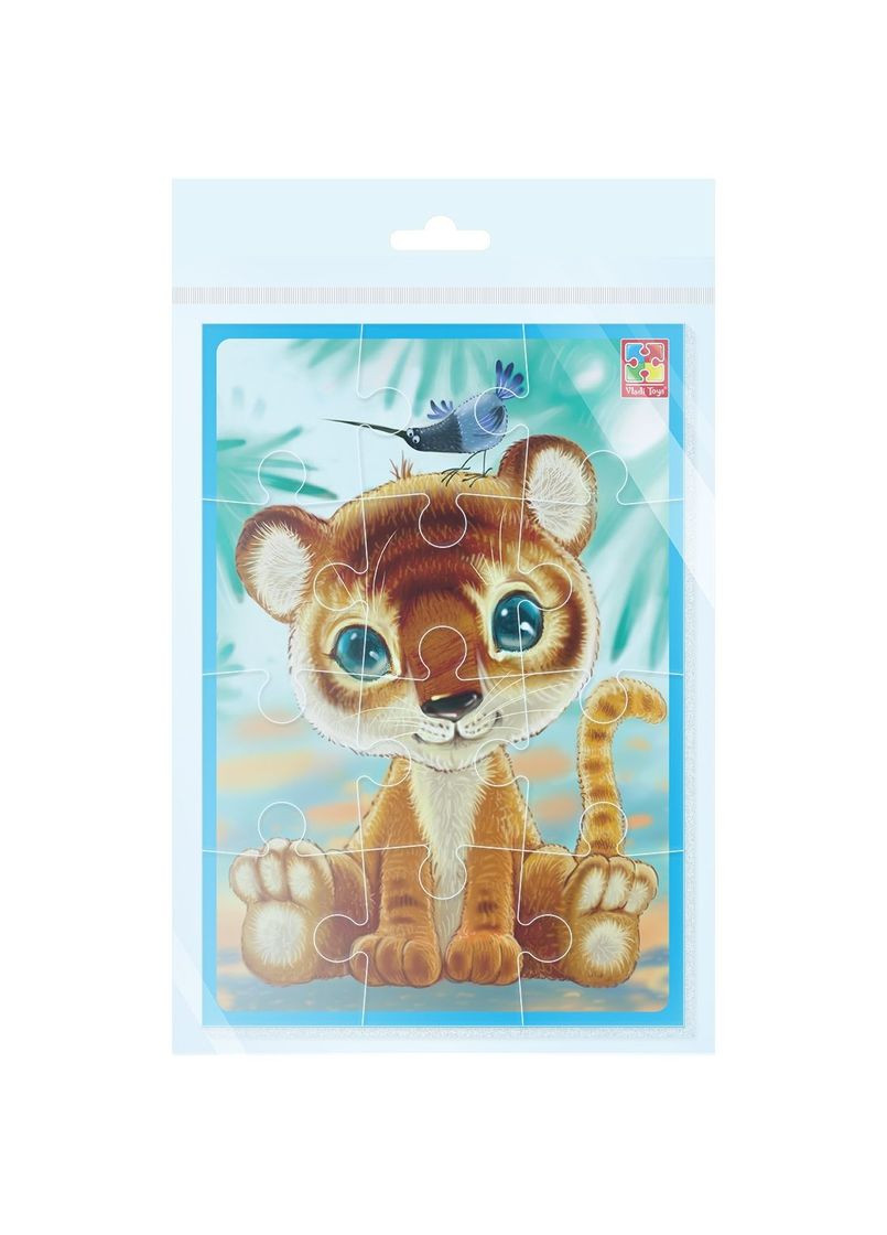 Мягкие пазлы Малыш сможет А5 "Тигрёнок" 12 элементов () Vladi toys VT1103-93 (328400294)