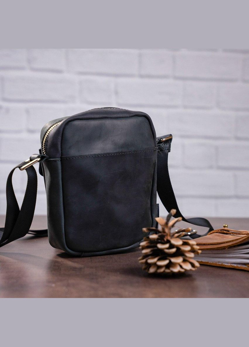 Сумка 11076 из винтажной кожи Черная Shvigel (298569529)