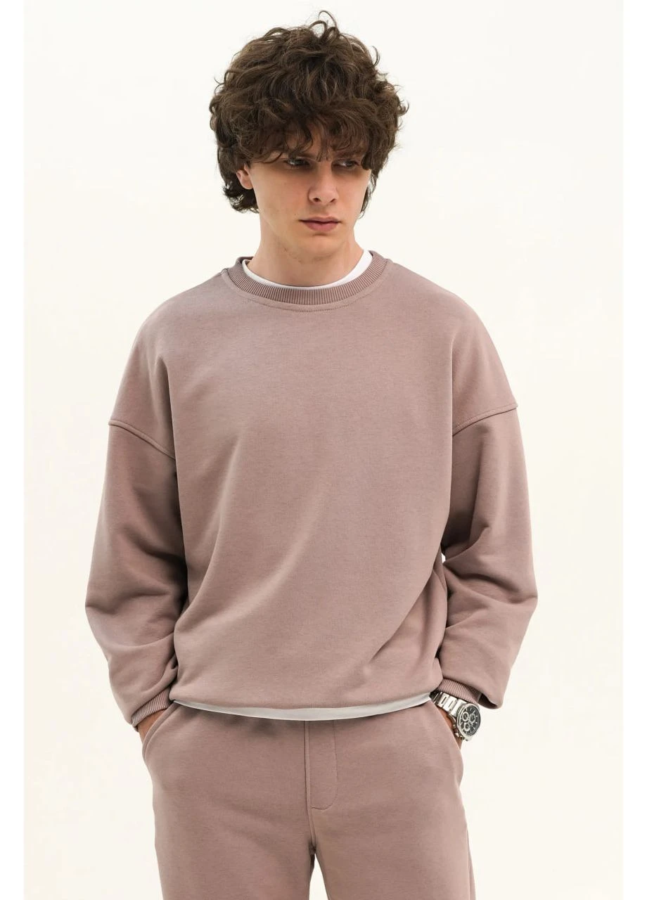 Бежевий світшот оверсайз чоловічий beige Taboo clothing company (385414101)