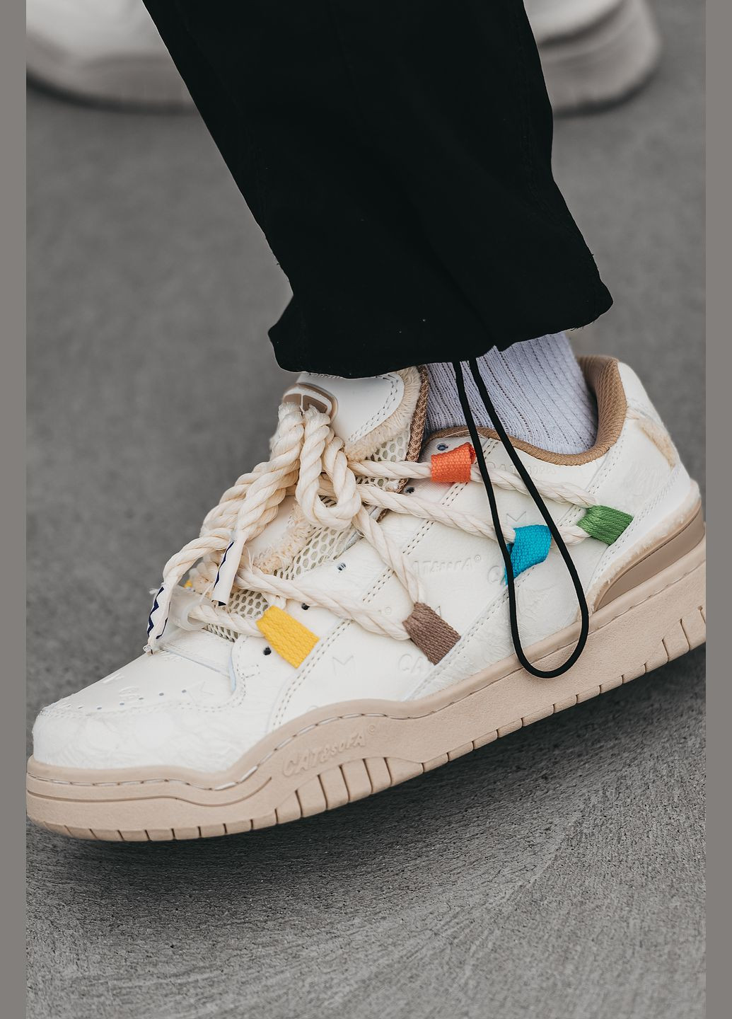 Кроссовки женские и мужские Cat & Sofa beige multicolor | Кэт & Софа бежевые No Brand бежевые всесезоны (315006142)