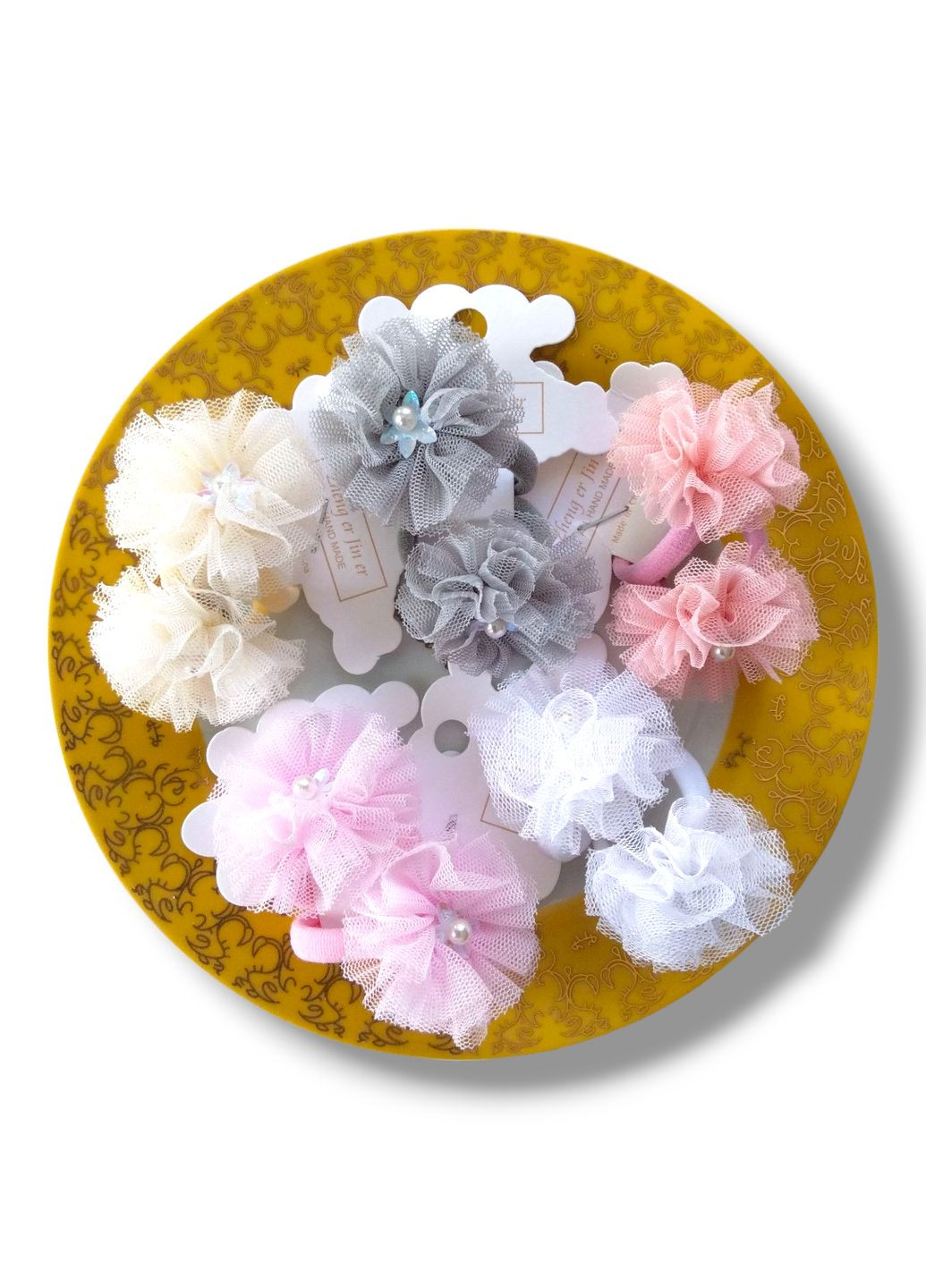 Дитячі резиночки для волосся з фатину, 2 шт. No Brand (342323454)